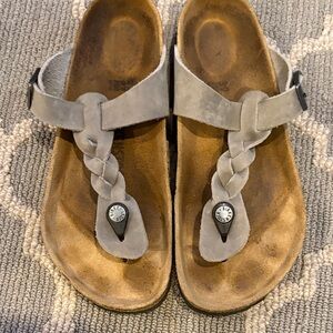 Birkenstock Gray Braided Women's Sandals